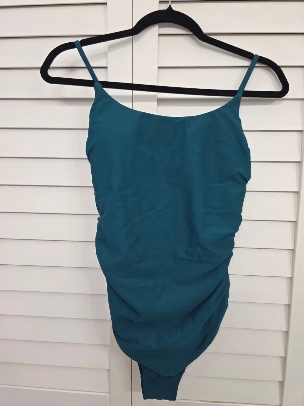 Classic Teal Scoop-Neck One-Piece Swimsuit